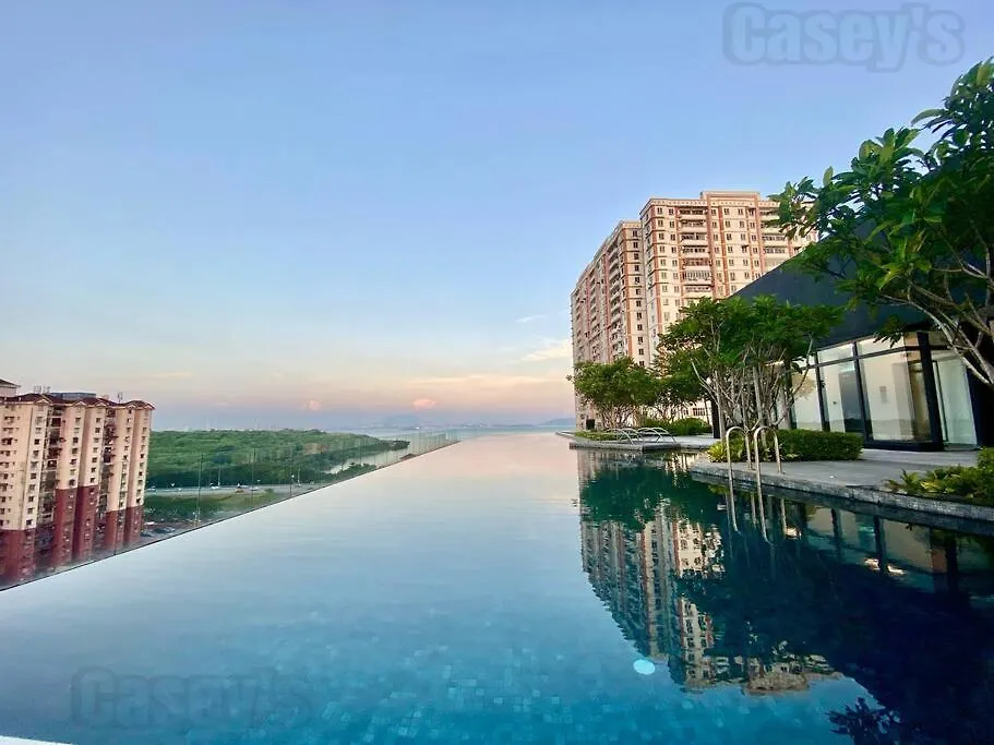 Urban Suites #Walnut 1Br 1Bath Suite #Infinity Pool #3Pax #1Queen 1Single #Quality Well Maintained #Private Host Jelutong Apartment